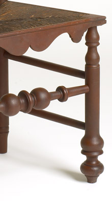 Ladder-back Side Chair Detail