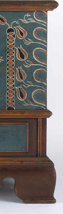 Berks Paint Decorated Blanket Chest Detail