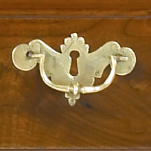 Flat Top Spanish Foot Highboy Key Detail