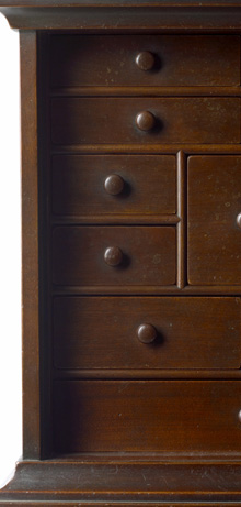 Line and Berry Spice Cabinet Inside Detail
